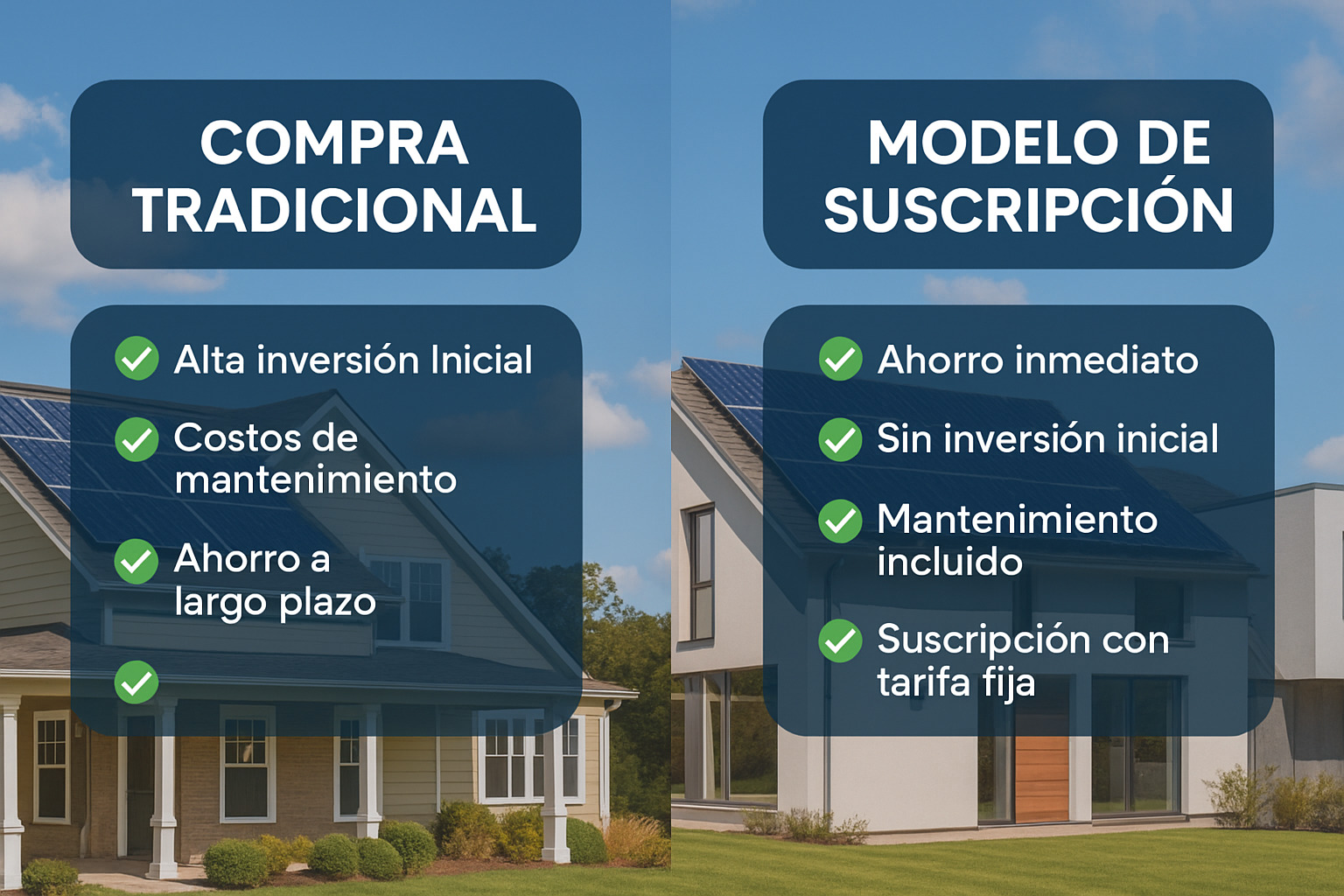 Modelo de adquisición de paneles solares