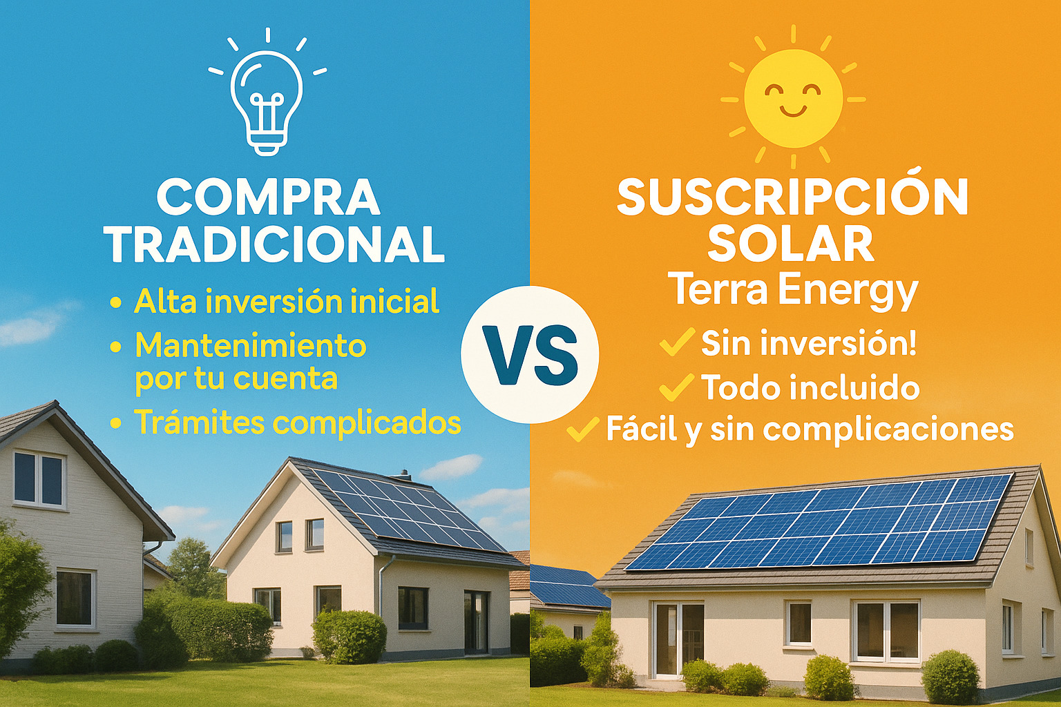 Comparativo de la forma de adquisición de paneles solares